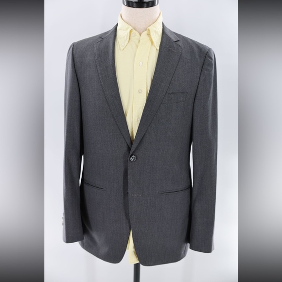 Luxury Bespoke Grey Suit - Vitale Barberis Canonico - 38R Slim